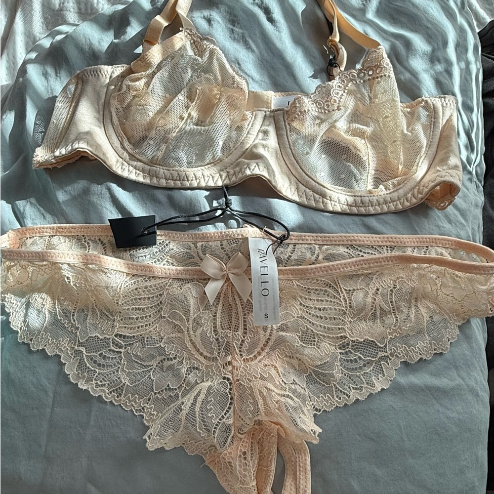 Ravel Cream Lace Bra with Vintage-Inspired Design